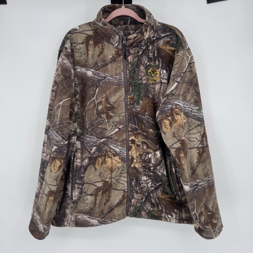 Realtree RT Xtra Camo Fleece Jacket Mens XL Full Zip Streetwear Gorpcore